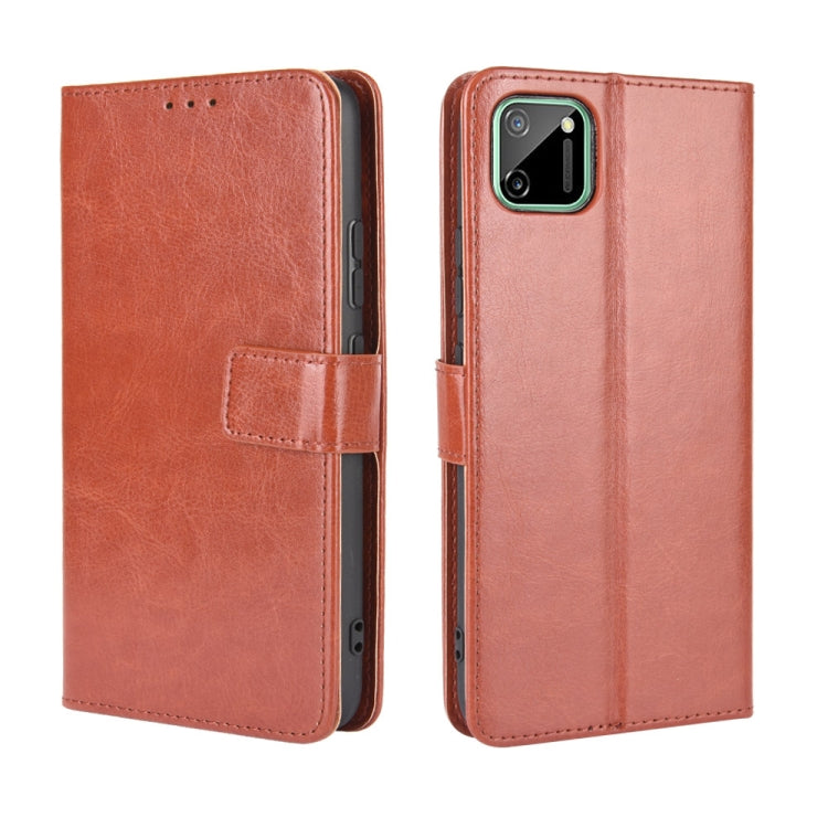 For OPPO Realme C11 Retro Crazy Horse Texture Horizontal Flip Leather Case with Holder & Card Slots & Photo Frame
