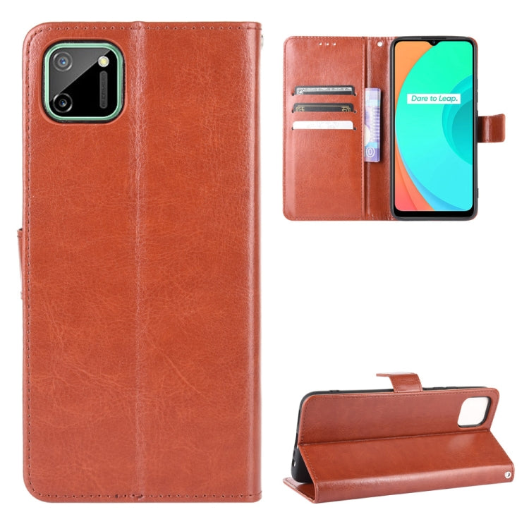 For OPPO Realme C11 Retro Crazy Horse Texture Horizontal Flip Leather Case with Holder & Card Slots & Photo Frame