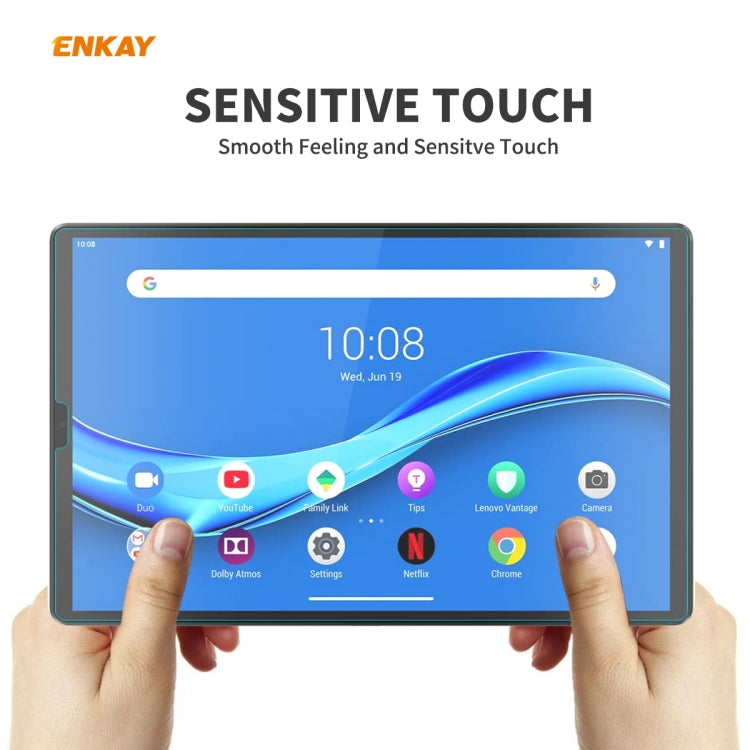 For Lenovo M10 Plus 10.3 2 PCS ENKAY Hat-Prince 0.33mm 9H Surface Hardness 2.5D Explosion-proof Tempered Glass Screen Protector