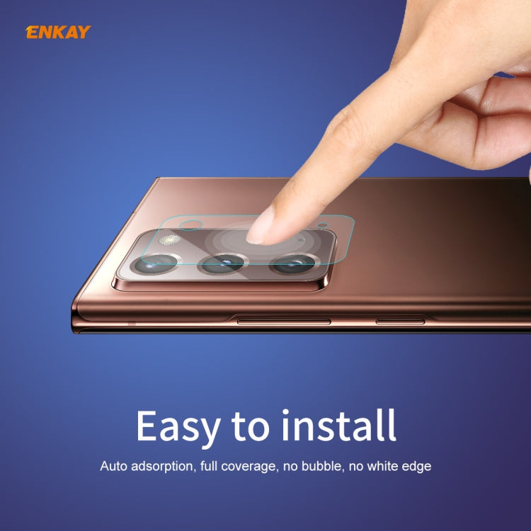 For Samsung Galaxy Note20 Hat-Prince ENKAY 0.2mm 9H 2.15D Round Edge Rear Camera Lens Tempered Glass Film Protector