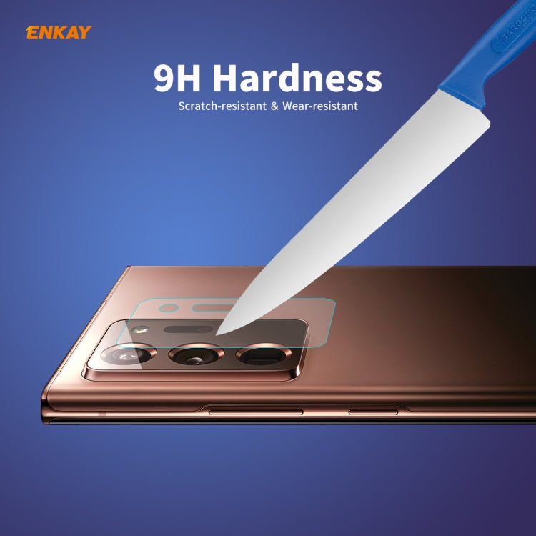For Samsung Galaxy Note20 Ultra Hat-Prince ENKAY 0.2mm 9H 2.15D Round Edge Rear Camera Lens Tempered Glass Film Protector
