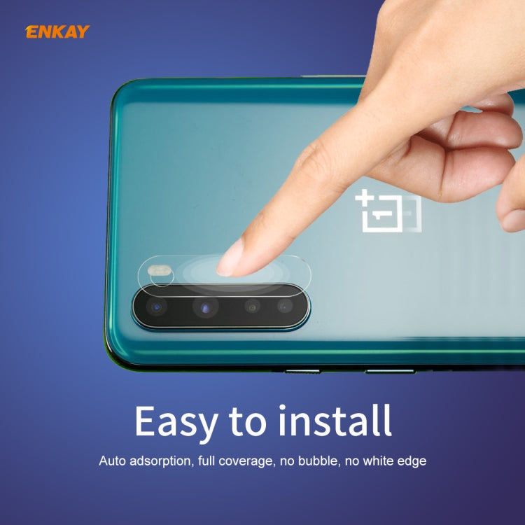 For OnePlus Nord 2 PCS Hat-Prince ENKAY 0.2mm 9H 2.15D Round Edge Rear Camera Lens Tempered Glass Film Protector