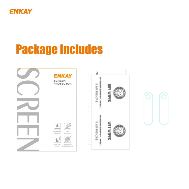 For OnePlus Nord 2 PCS Hat-Prince ENKAY 0.2mm 9H 2.15D Round Edge Rear Camera Lens Tempered Glass Film Protector
