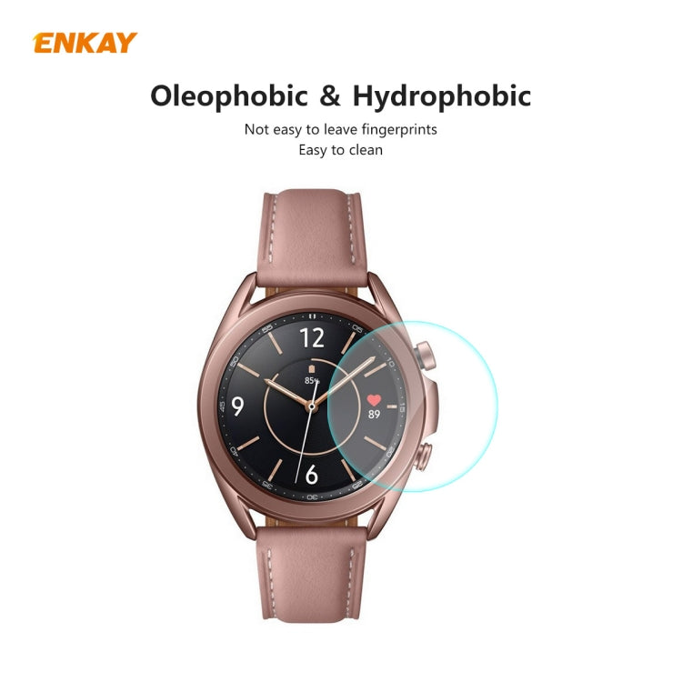 For Samsung Galaxy Watch 3 41mm ENKAY Hat-Prince 0.2mm 9H 2.15D Curved Edge Tempered Glass Screen Protector Watch Film