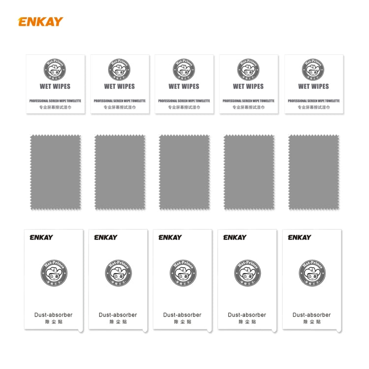 For Samsung Galaxy M31s 5 PCS ENKAY Hat-Prince Full Glue 0.26mm 9H 2.5D Tempered Glass Full Coverage Film