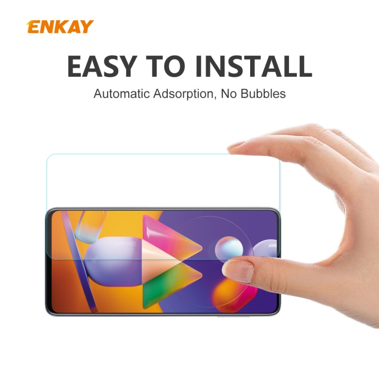 For Samsung Galaxy M31s 10 PCS ENKAY Hat-Prince 0.26mm 9H 2.5D Curved Edge Tempered Glass Film