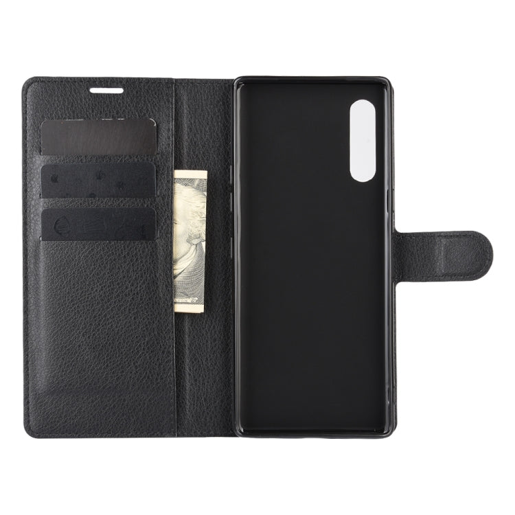 For LG Velvet Litchi Texture Horizontal Flip Protective Case with Holder & Card Slots & Wallet