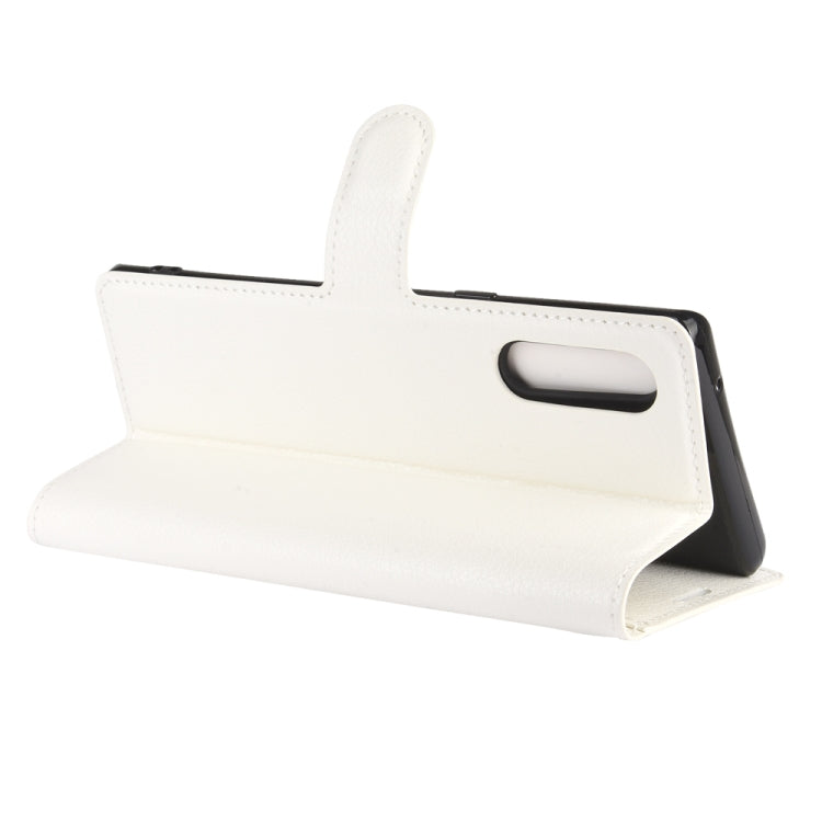 For LG Velvet Litchi Texture Horizontal Flip Protective Case with Holder & Card Slots & Wallet