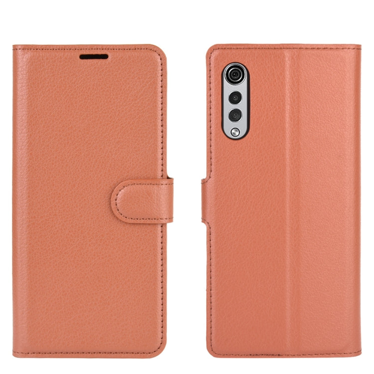 For LG Velvet Litchi Texture Horizontal Flip Protective Case with Holder & Card Slots & Wallet
