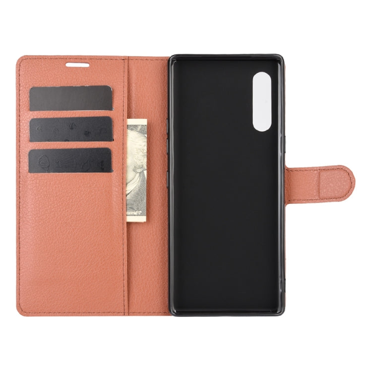 For LG Velvet Litchi Texture Horizontal Flip Protective Case with Holder & Card Slots & Wallet