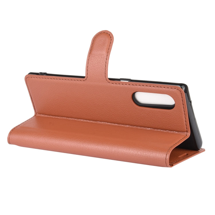 For LG Velvet Litchi Texture Horizontal Flip Protective Case with Holder & Card Slots & Wallet