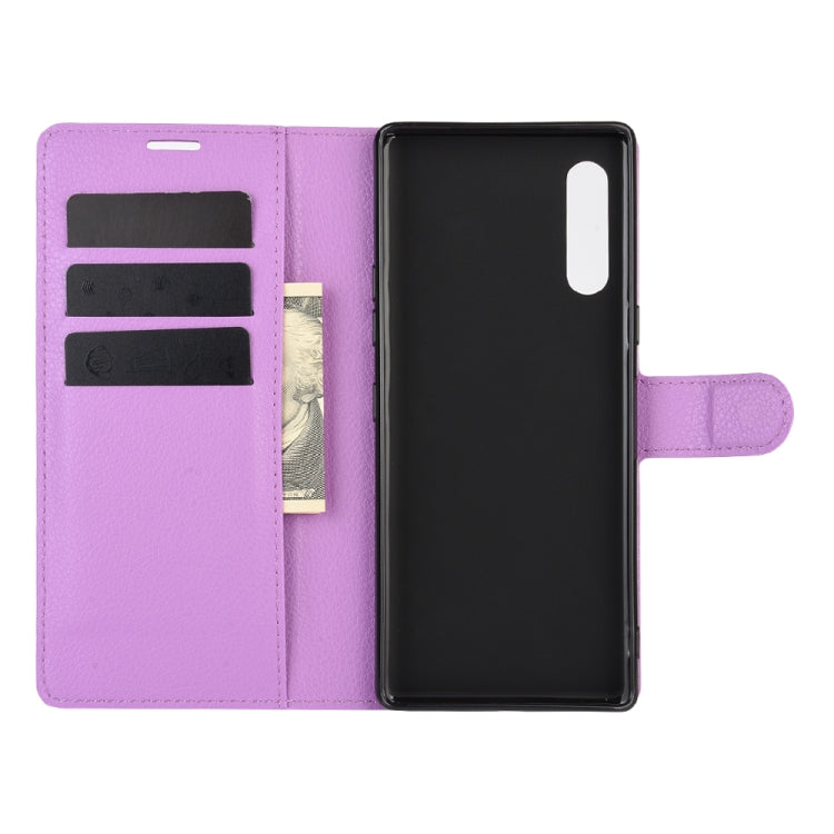 For LG Velvet Litchi Texture Horizontal Flip Protective Case with Holder & Card Slots & Wallet