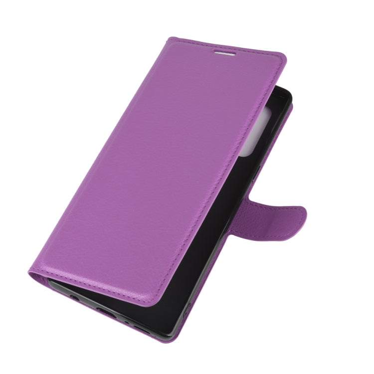For LG Velvet Litchi Texture Horizontal Flip Protective Case with Holder & Card Slots & Wallet