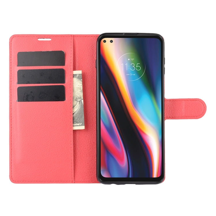 For Motorola Moto G 5G Plus Litchi Texture Horizontal Flip Protective Case with Holder & Card Slots & Wallet