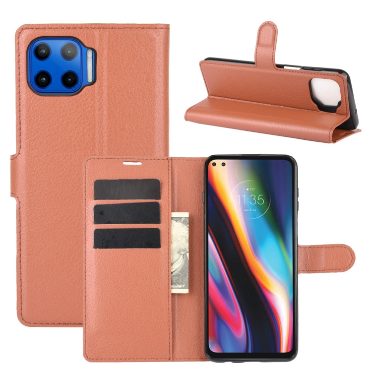 For Motorola Moto G 5G Plus Litchi Texture Horizontal Flip Protective Case with Holder & Card Slots & Wallet