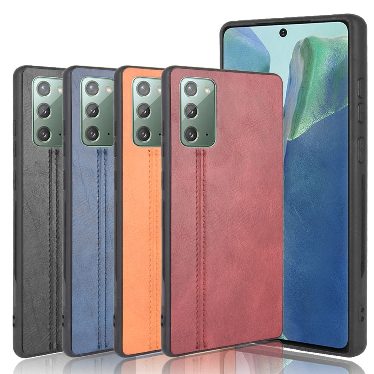 For Samsung Galaxy Note20 Shockproof Sewing Cow Pattern Skin PC + PU + TPU Case