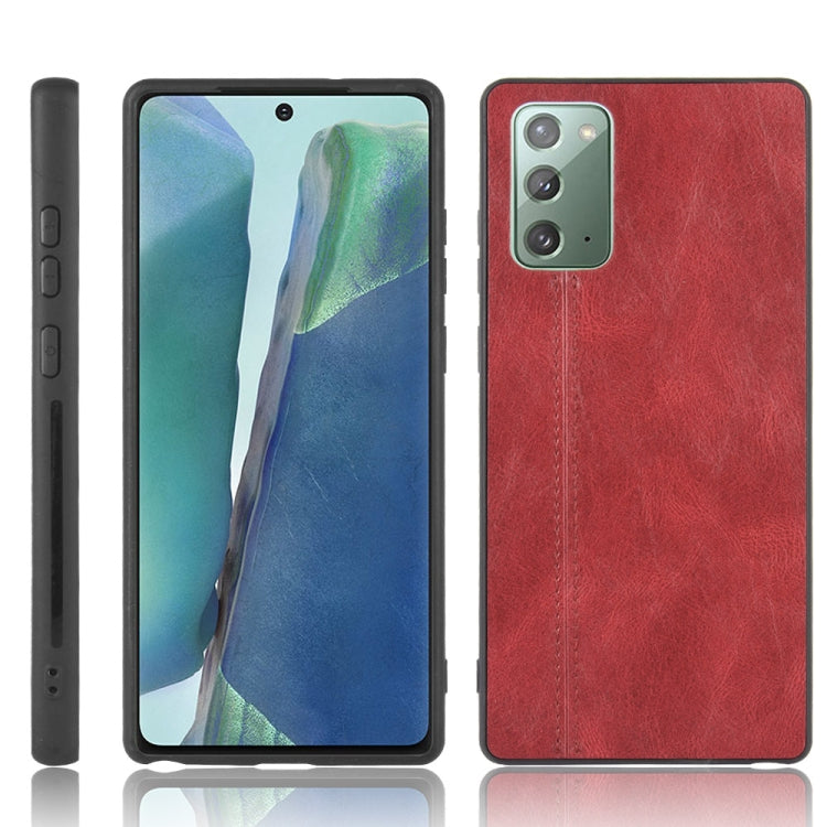 For Samsung Galaxy Note20 Shockproof Sewing Cow Pattern Skin PC + PU + TPU Case