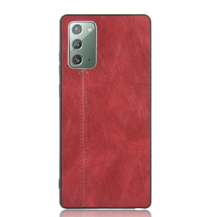 For Samsung Galaxy Note20 Shockproof Sewing Cow Pattern Skin PC + PU + TPU Case