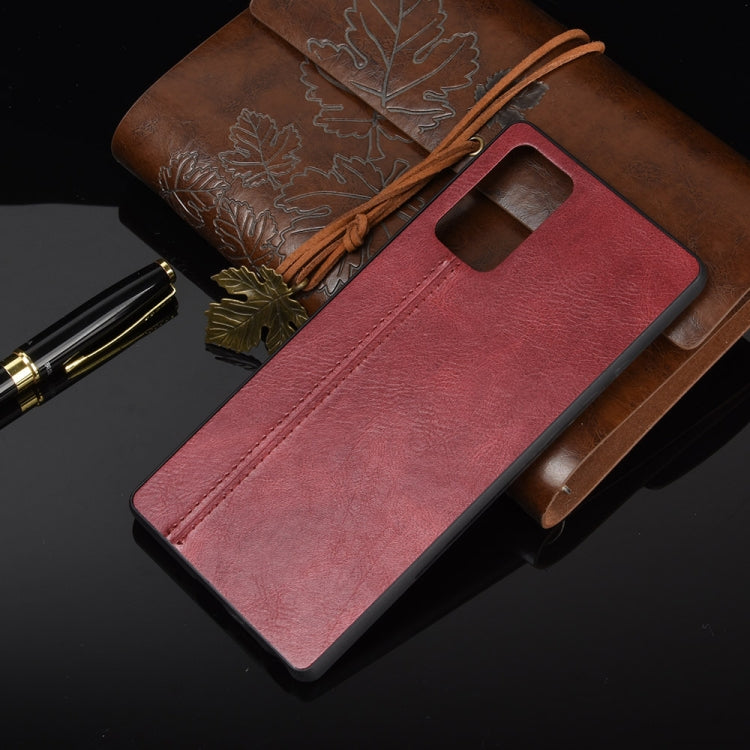 For Samsung Galaxy Note20 Shockproof Sewing Cow Pattern Skin PC + PU + TPU Case