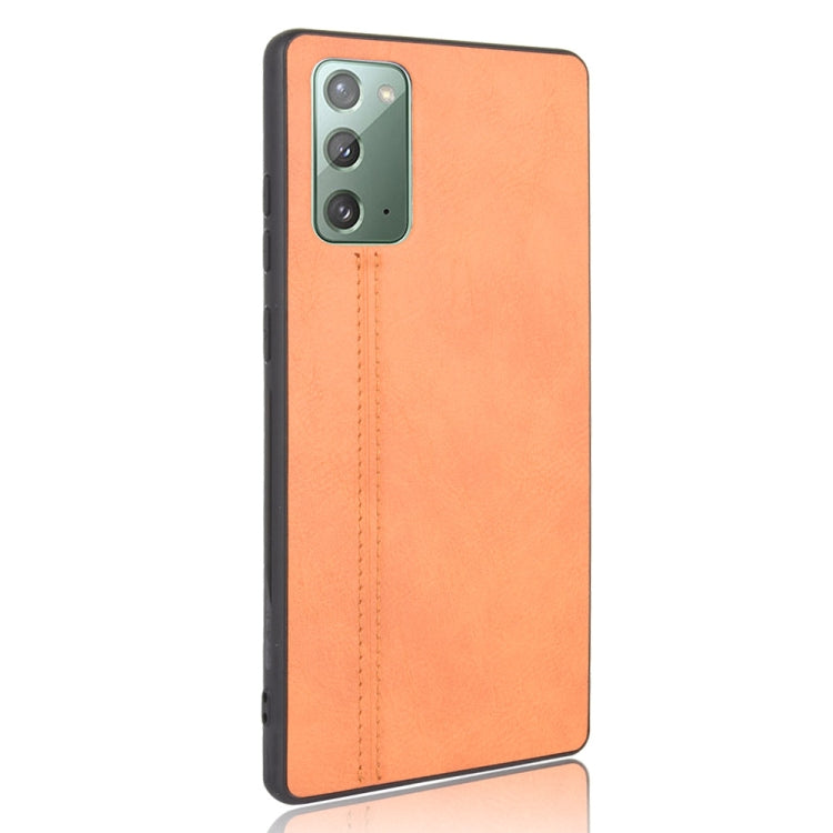 For Samsung Galaxy Note20 Shockproof Sewing Cow Pattern Skin PC + PU + TPU Case
