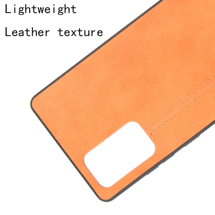 For Samsung Galaxy Note20 Shockproof Sewing Cow Pattern Skin PC + PU + TPU Case
