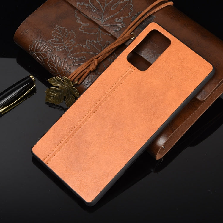 For Samsung Galaxy Note20 Shockproof Sewing Cow Pattern Skin PC + PU + TPU Case