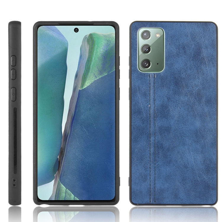 For Samsung Galaxy Note20 Shockproof Sewing Cow Pattern Skin PC + PU + TPU Case