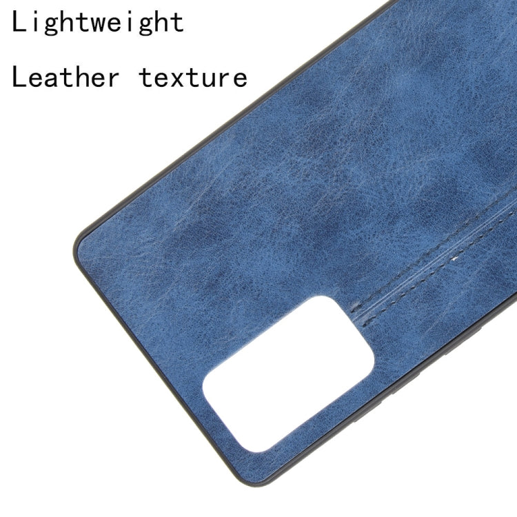 For Samsung Galaxy Note20 Shockproof Sewing Cow Pattern Skin PC + PU + TPU Case
