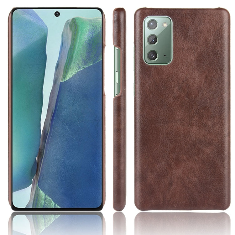 For Samsung Galaxy Note20 Shockproof Litchi Texture PC + PU Case