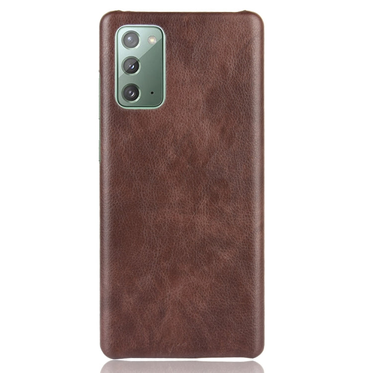 For Samsung Galaxy Note20 Shockproof Litchi Texture PC + PU Case