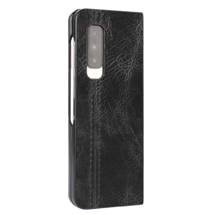 For Samsung Galaxy Fold 4G / Fold 5G / W20 5G Shockproof Sewing Cow Pattern Skin PC + PU + TPU Case