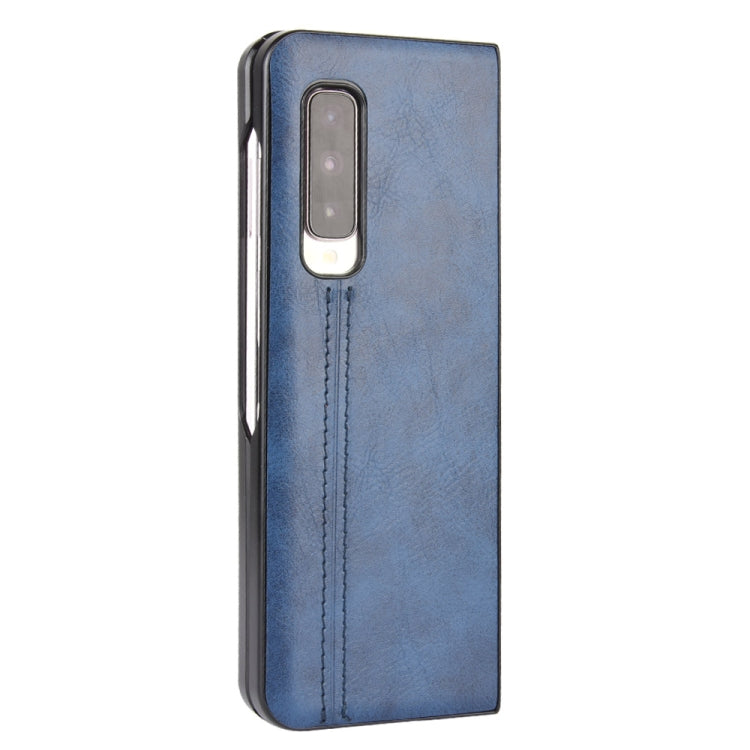 For Samsung Galaxy Fold 4G / Fold 5G / W20 5G Shockproof Sewing Cow Pattern Skin PC + PU + TPU Case