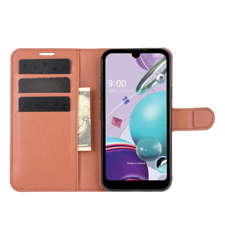 For LG K31/Aristo 5/Aristo 5 Plus Litchi Texture Horizontal Flip Protective Case with Holder & Card Slots & Wallet