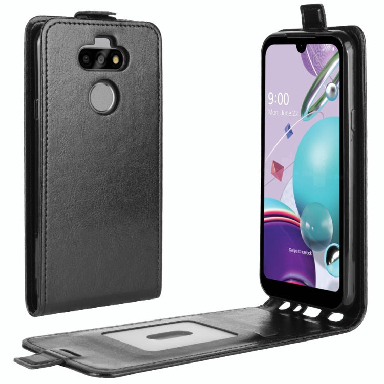 For LG K31/Aristo 5/Aristo 5 Plus R64 Texture Single Vertical Flip Leather Protective Case with Card Slots & Photo Frame