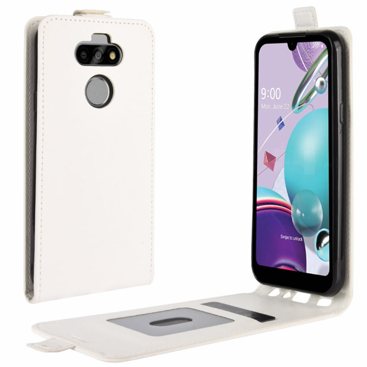 For LG K31/Aristo 5/Aristo 5 Plus R64 Texture Single Vertical Flip Leather Protective Case with Card Slots & Photo Frame