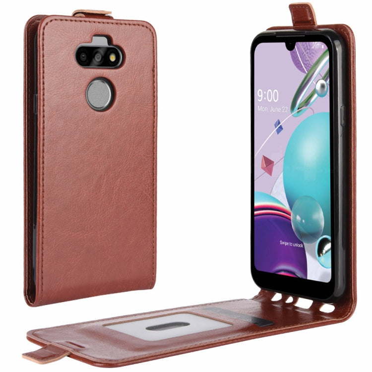 For LG K31/Aristo 5/Aristo 5 Plus R64 Texture Single Vertical Flip Leather Protective Case with Card Slots & Photo Frame