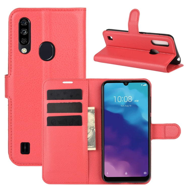 For ZTE Blade A7 2020 Fingerprint Version Litchi Texture Horizontal Flip Protective Case with Holder & Card Slots & Wallet