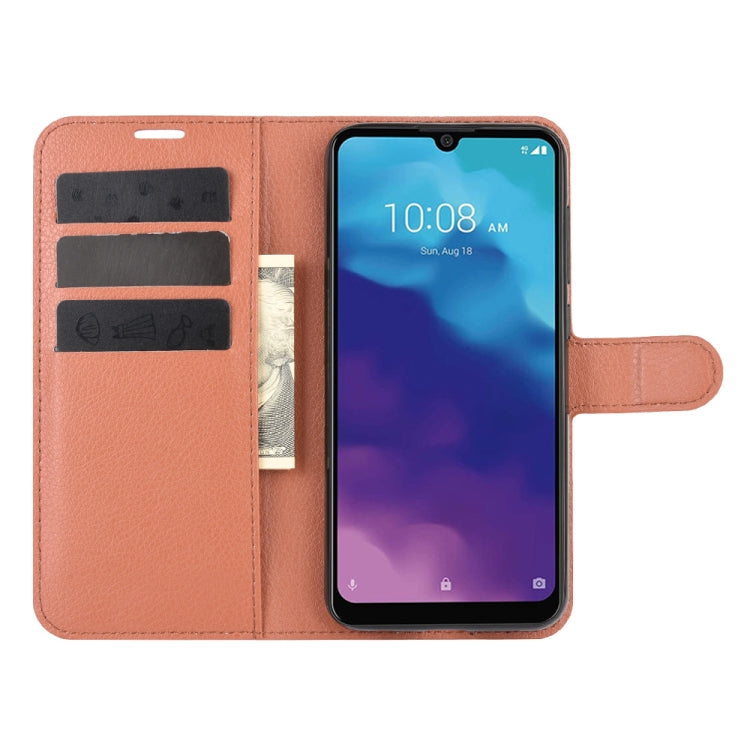 For ZTE Blade A7 2020 Fingerprint Version Litchi Texture Horizontal Flip Protective Case with Holder & Card Slots & Wallet