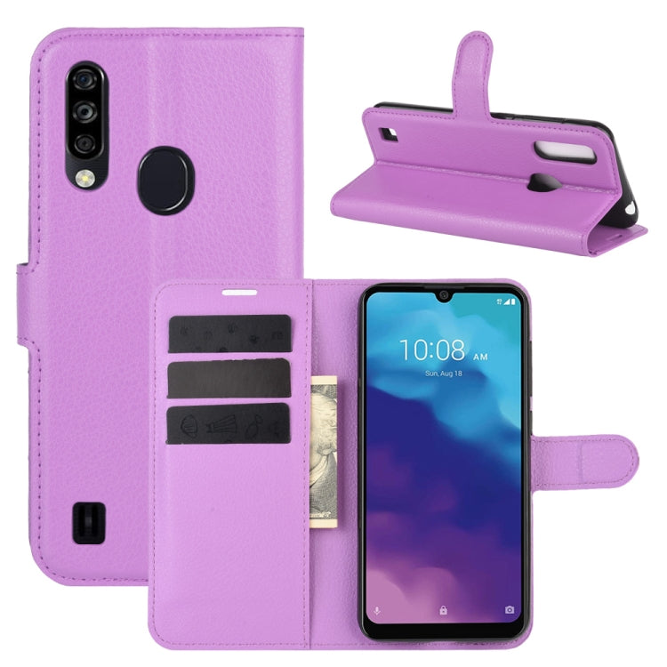 For ZTE Blade A7 2020 Fingerprint Version Litchi Texture Horizontal Flip Protective Case with Holder & Card Slots & Wallet