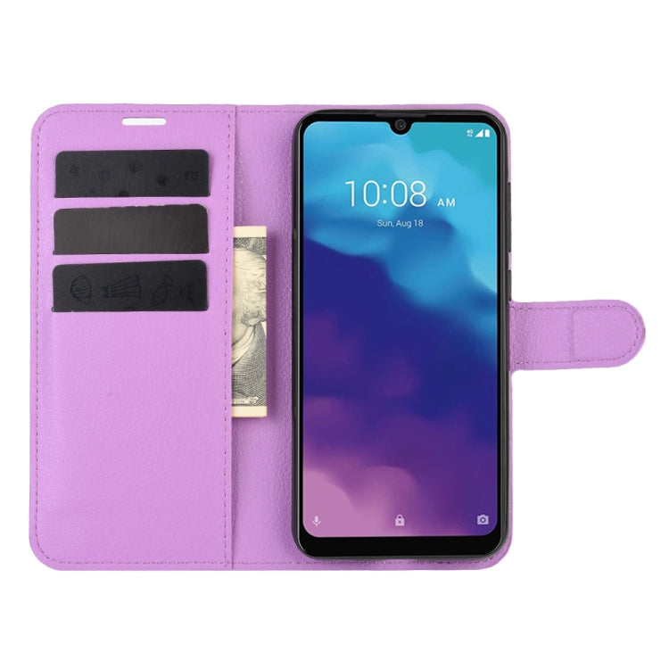 For ZTE Blade A7 2020 Fingerprint Version Litchi Texture Horizontal Flip Protective Case with Holder & Card Slots & Wallet