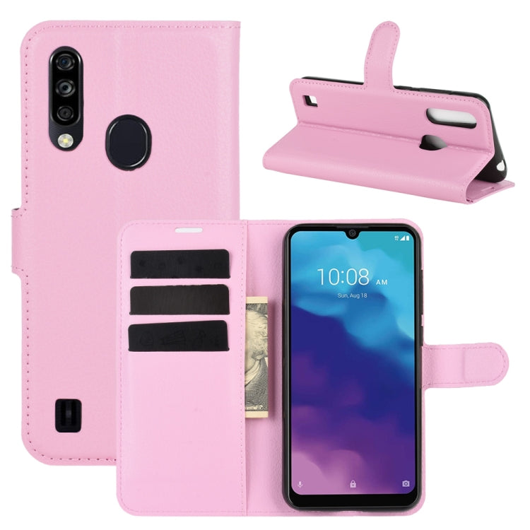 For ZTE Blade A7 2020 Fingerprint Version Litchi Texture Horizontal Flip Protective Case with Holder & Card Slots & Wallet