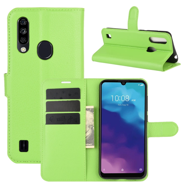 For ZTE Blade A7 2020 Fingerprint Version Litchi Texture Horizontal Flip Protective Case with Holder & Card Slots & Wallet