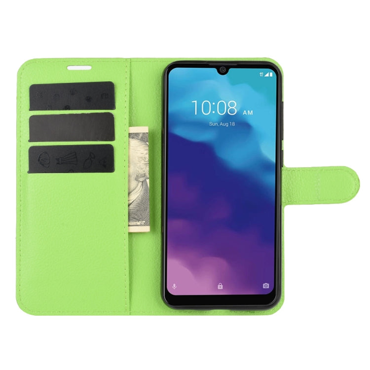 For ZTE Blade A7 2020 Fingerprint Version Litchi Texture Horizontal Flip Protective Case with Holder & Card Slots & Wallet