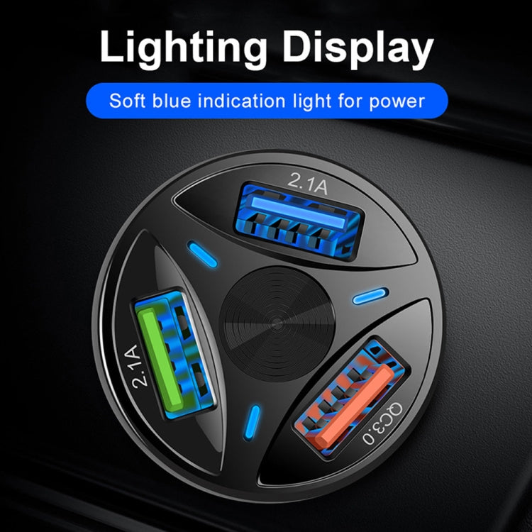 YSY-395KC QC3.0 3 USB 35W High Power Vehicle Charger / Mobile Phone Tablet Universal Vehicle Charger