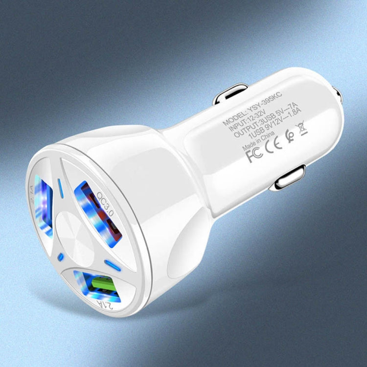 YSY-395KC QC3.0 3 USB 35W High Power Vehicle Charger / Mobile Phone Tablet Universal Vehicle Charger