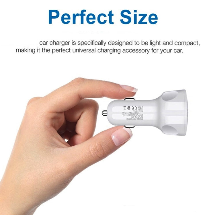 YSY-395KC QC3.0 3 USB 35W High Power Vehicle Charger / Mobile Phone Tablet Universal Vehicle Charger