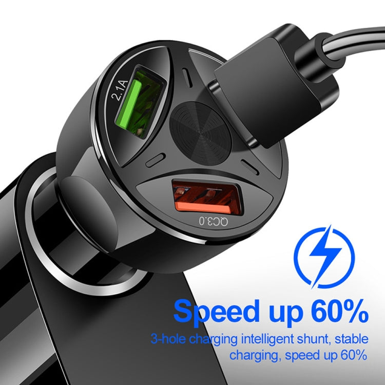 YSY-395KC QC3.0 3 USB 35W High Power Vehicle Charger / Mobile Phone Tablet Universal Vehicle Charger