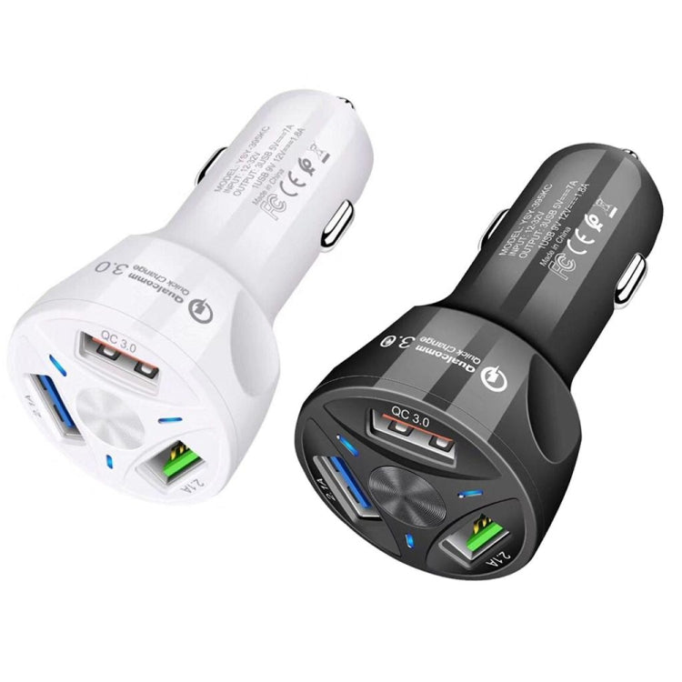 YSY-395KC QC3.0 3 USB 35W High Power Vehicle Charger / Mobile Phone Tablet Universal Vehicle Charger