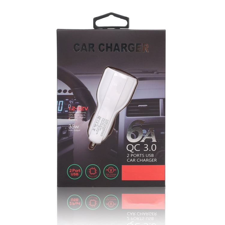 Qc3.0 Dual USB Car Charger + Micro USB Fast Charging Cable Car Charging Kit