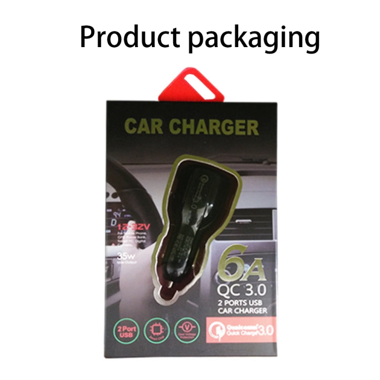 Qc3.0 Dual USB Car Charger + Micro USB Fast Charging Cable Car Charging Kit
